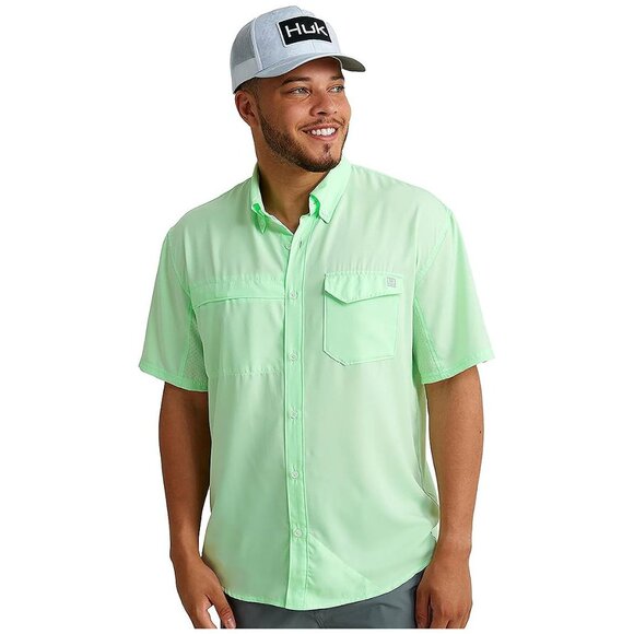 Tide Point Solid Short Sleeve Shirt, Button Down for Men Patina
